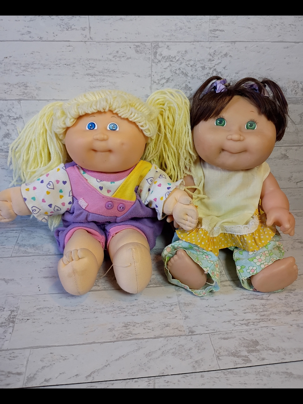 VTG 80s & 90s Set Of Two Rare Original Cabbage Patch Kids Dolls